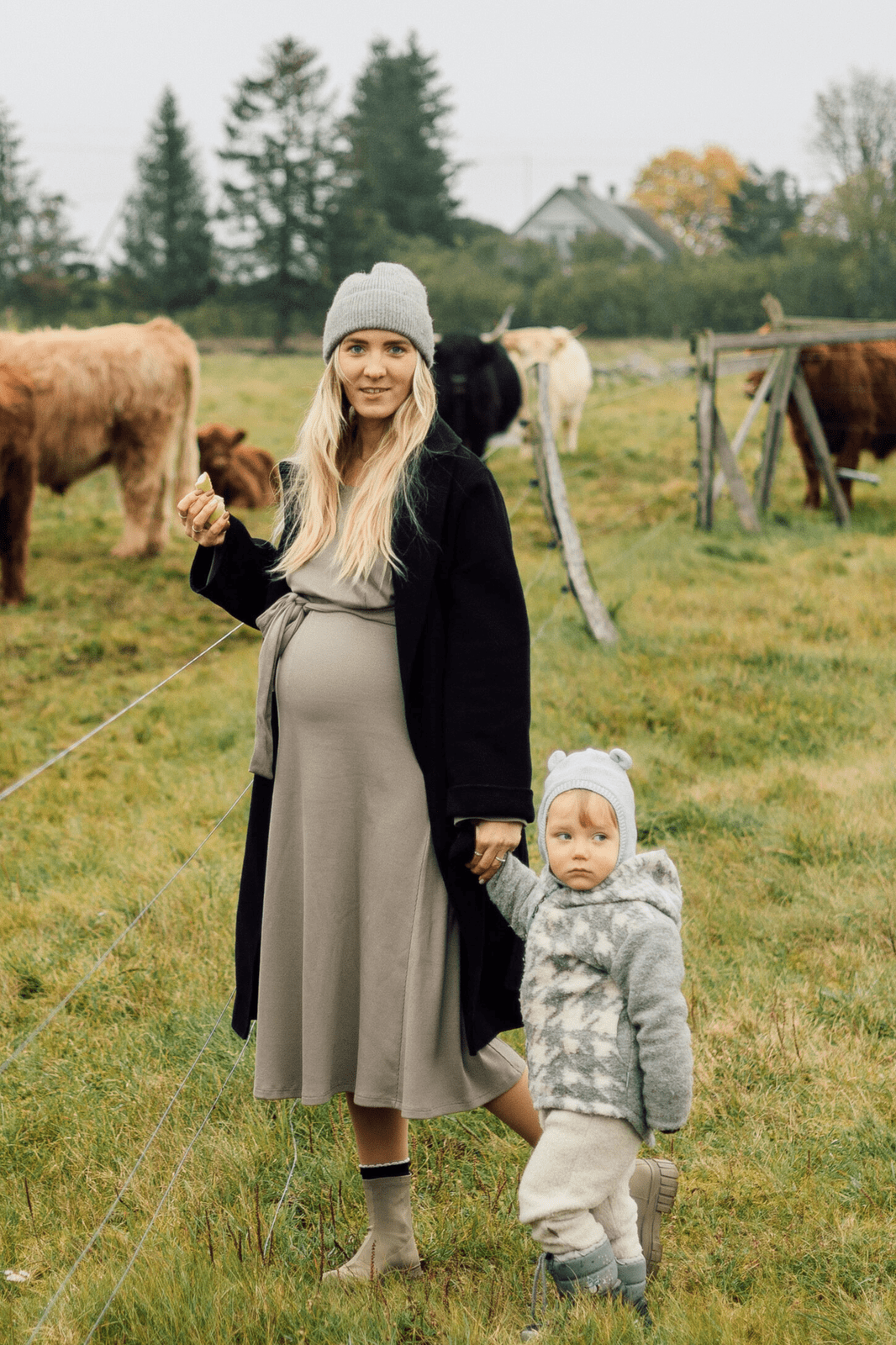 TISU maternity dress, Pale Taupe