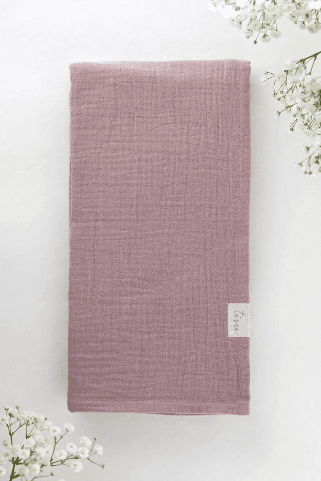 TISU muslin swaddle, Blush - TISU Baby