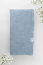 Load image into Gallery viewer, TISU muslin swaddle, Baby Blue
