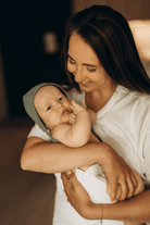 TISU ribbed baby bonnet, Thyme - TISU Baby