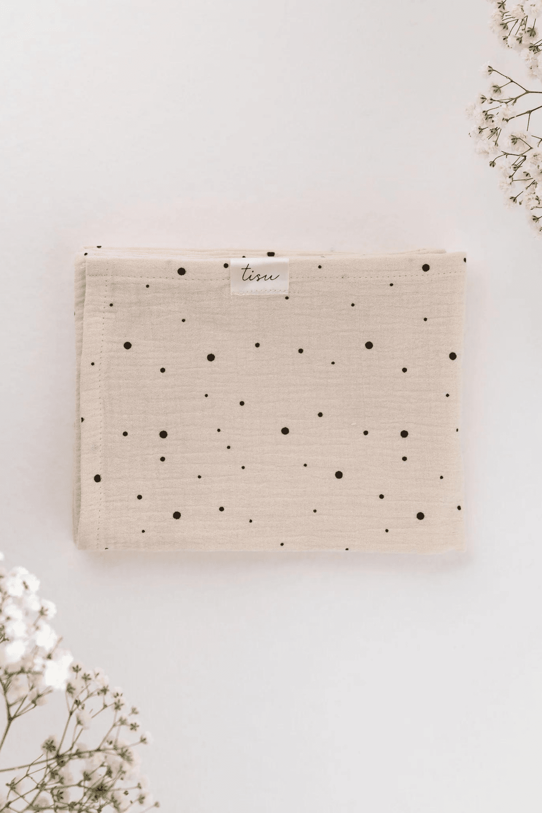 TISU muslin, Cream Dot