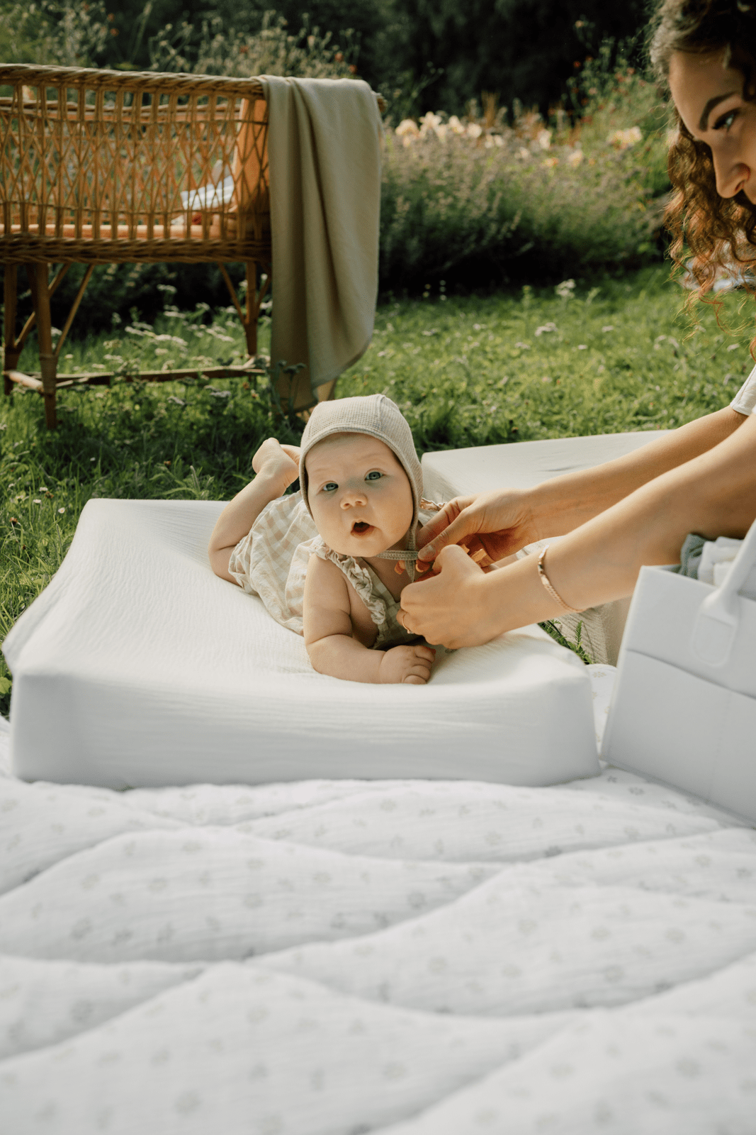 TISU diaper changing pad cover, Pearl White - TISU Baby