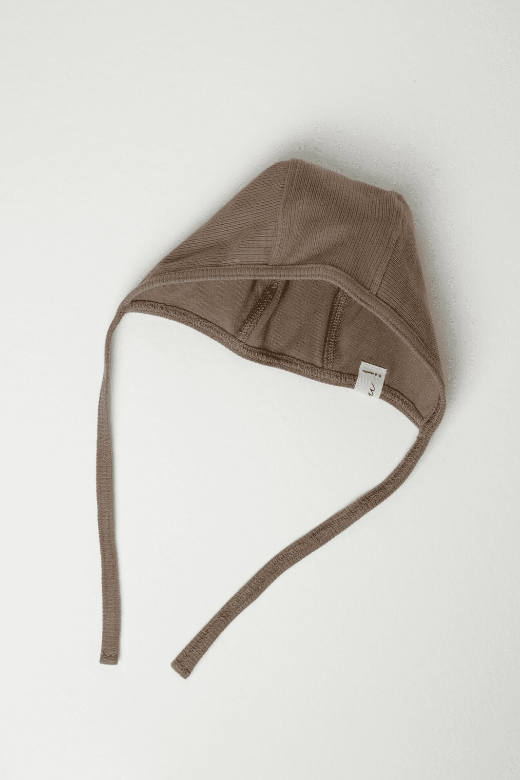 TISU ribbed baby bonnet, Taupe - TISU Baby