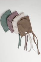 TISU ribbed baby bonnet, Taupe - TISU Baby