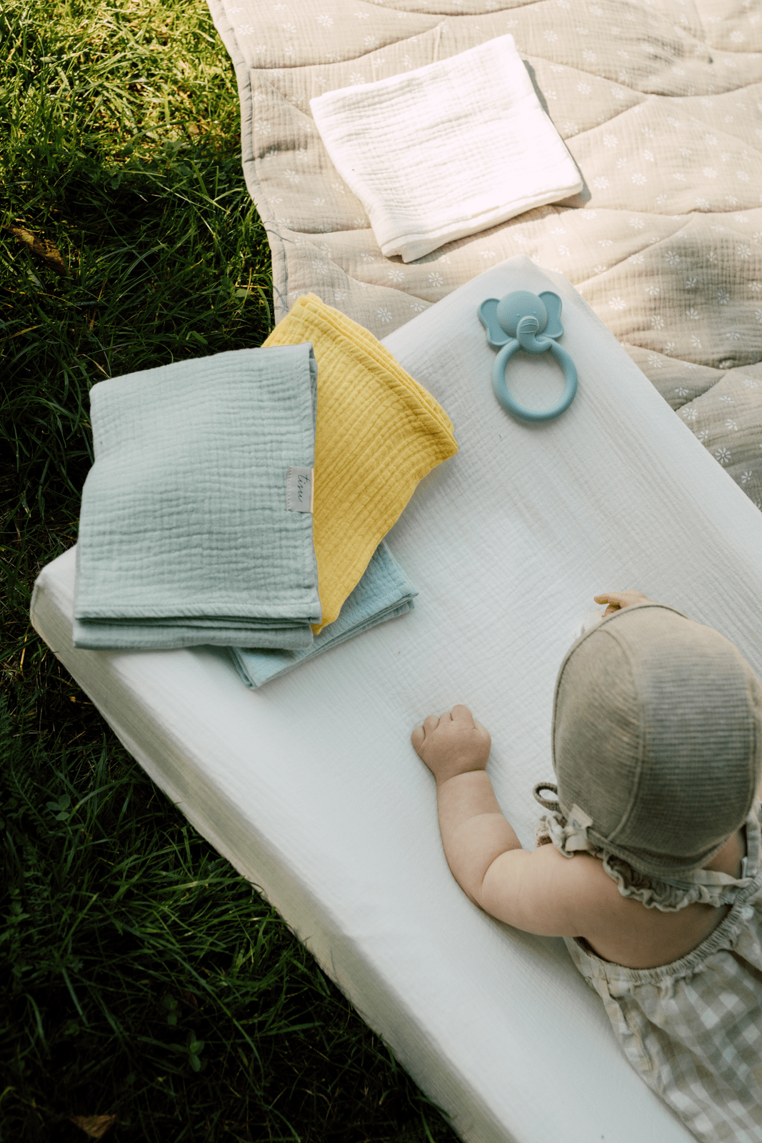 TISU diaper changing pad cover, Pearl White - TISU Baby