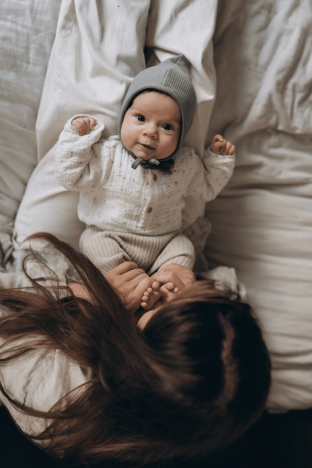 TISU baby pixie bonnet, Thyme - TISU Baby