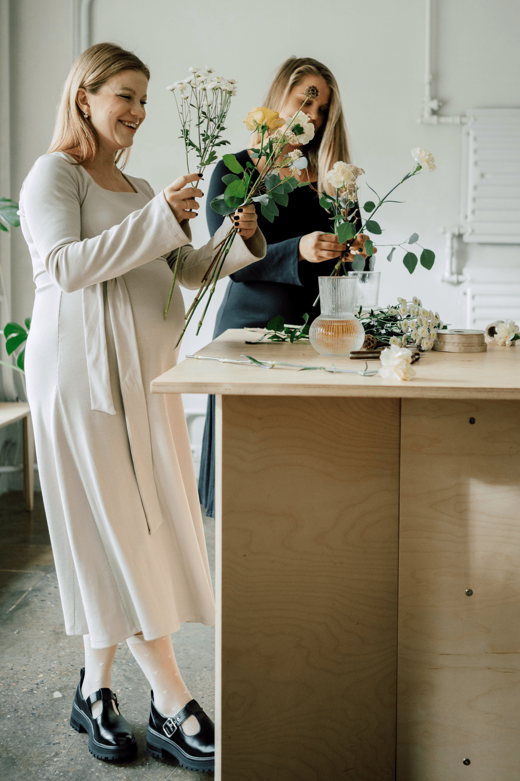 TISU maternity dress, Cream Beige