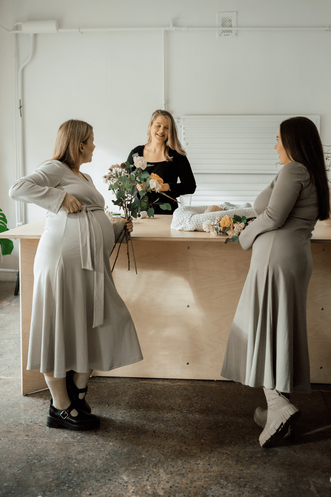 TISU maternity dress, Pale Taupe