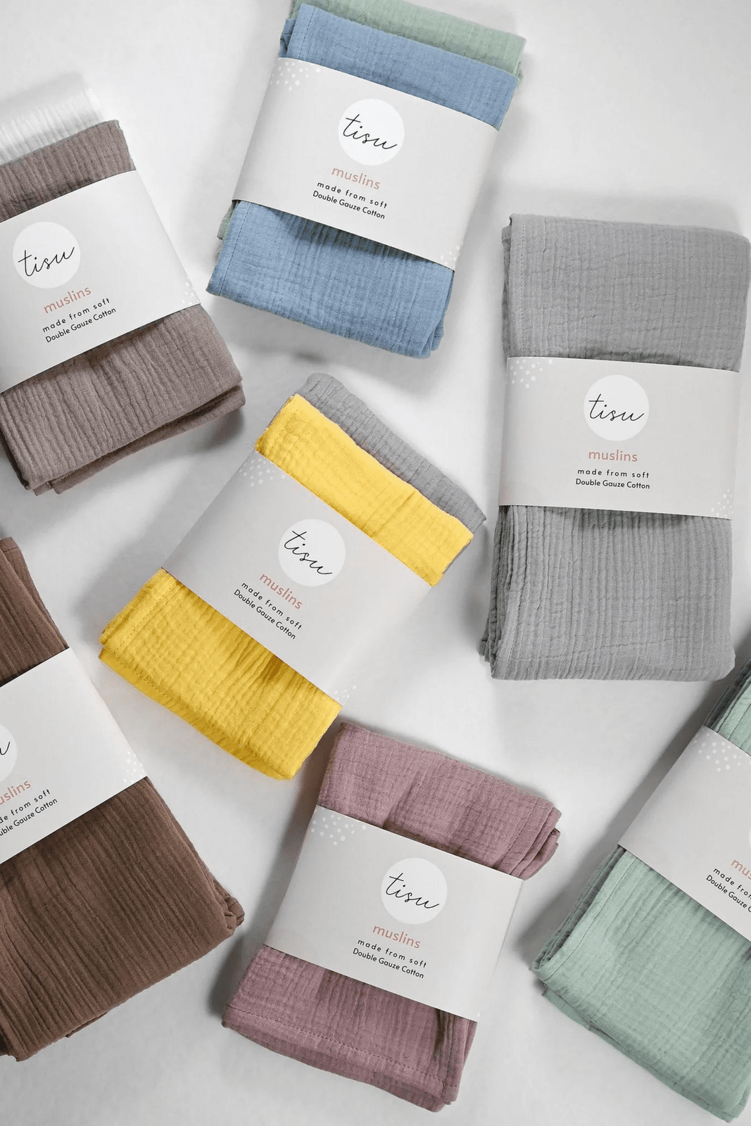 TISU muslin, Silver Grey