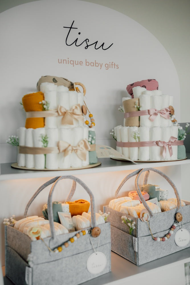 TISU product display, unique baby gifts