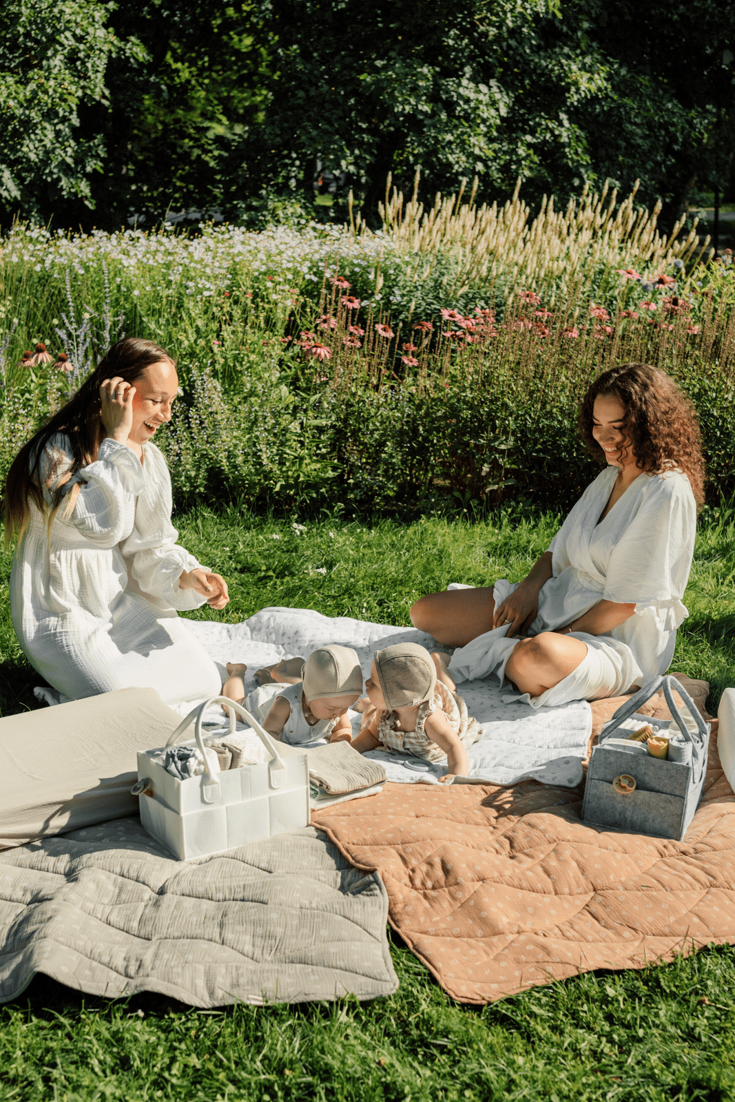 TISU diaper changing pad cover, Cream Daisy - TISU Baby