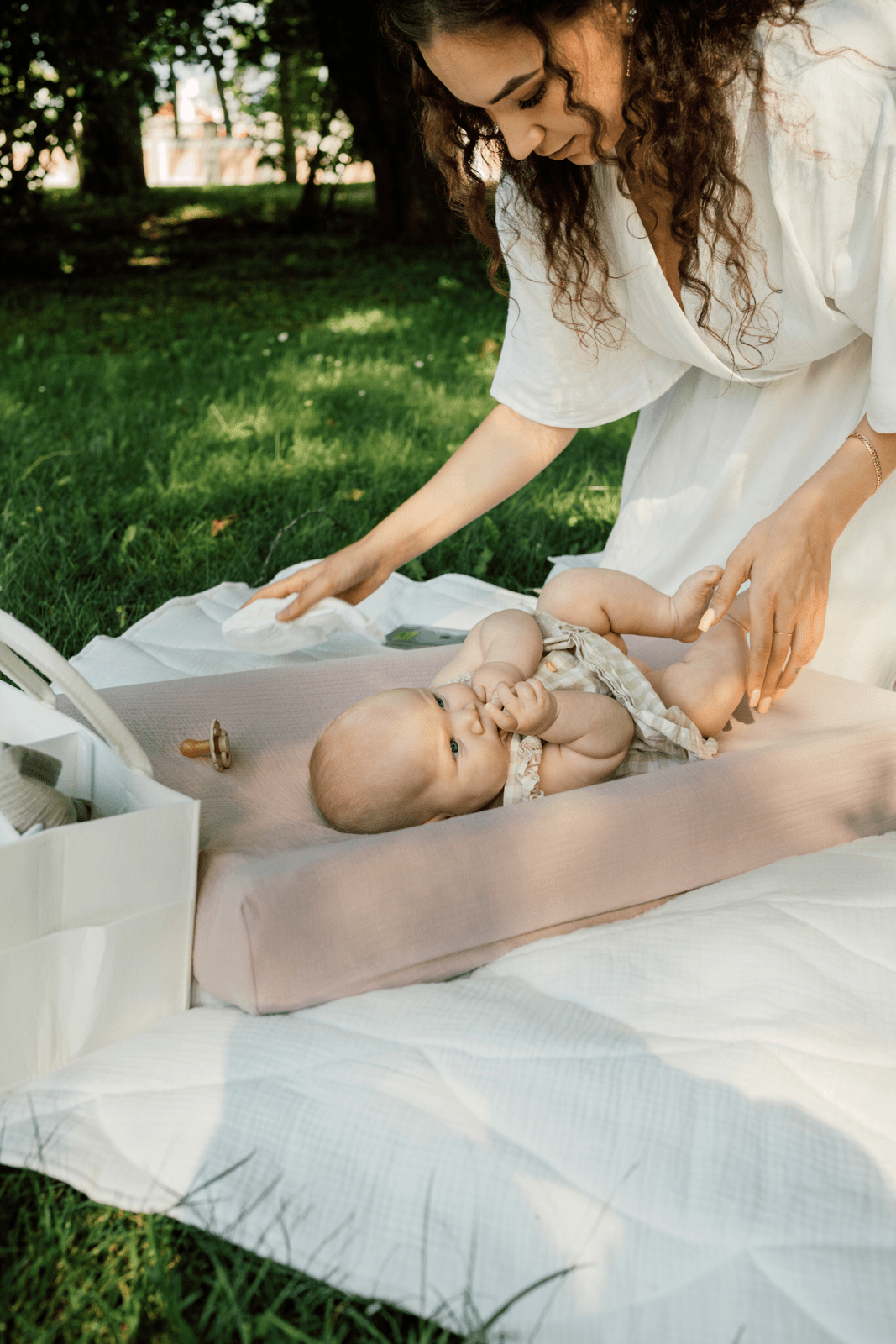 TISU diaper changing pad cover, Blush - TISU Baby