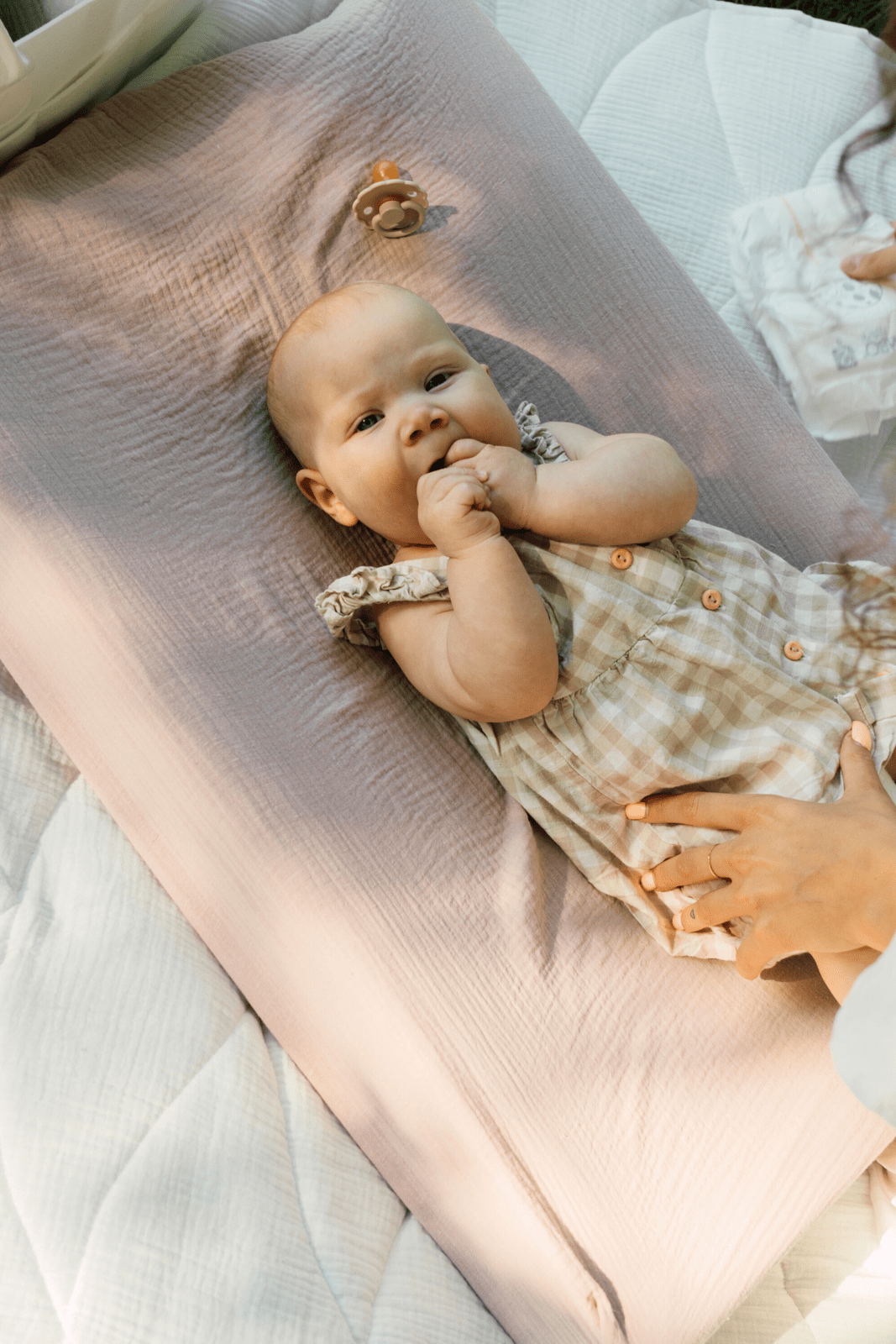 TISU diaper changing pad cover, Blush - TISU Baby