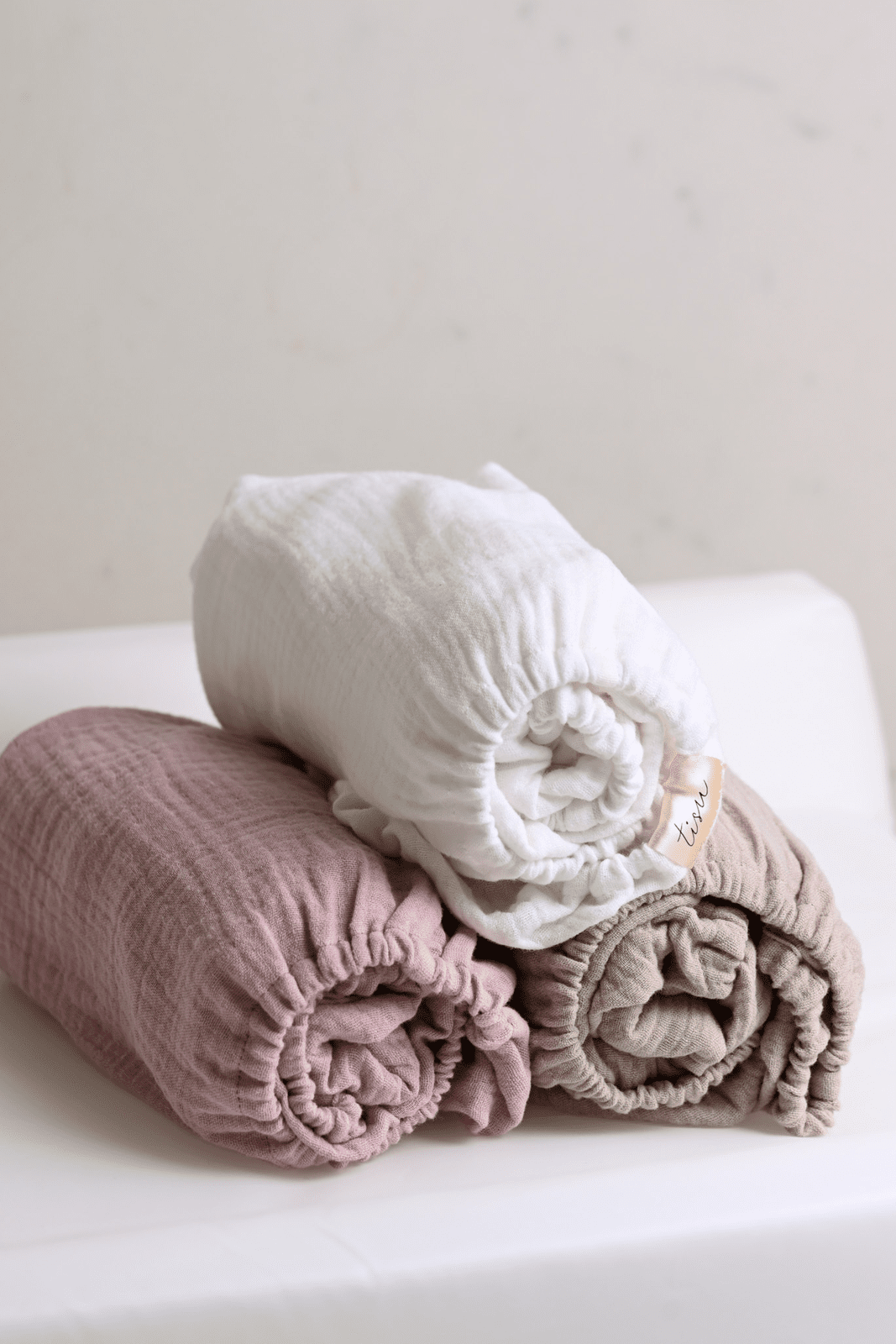 TISU diaper changing pad cover, Blush - TISU Baby