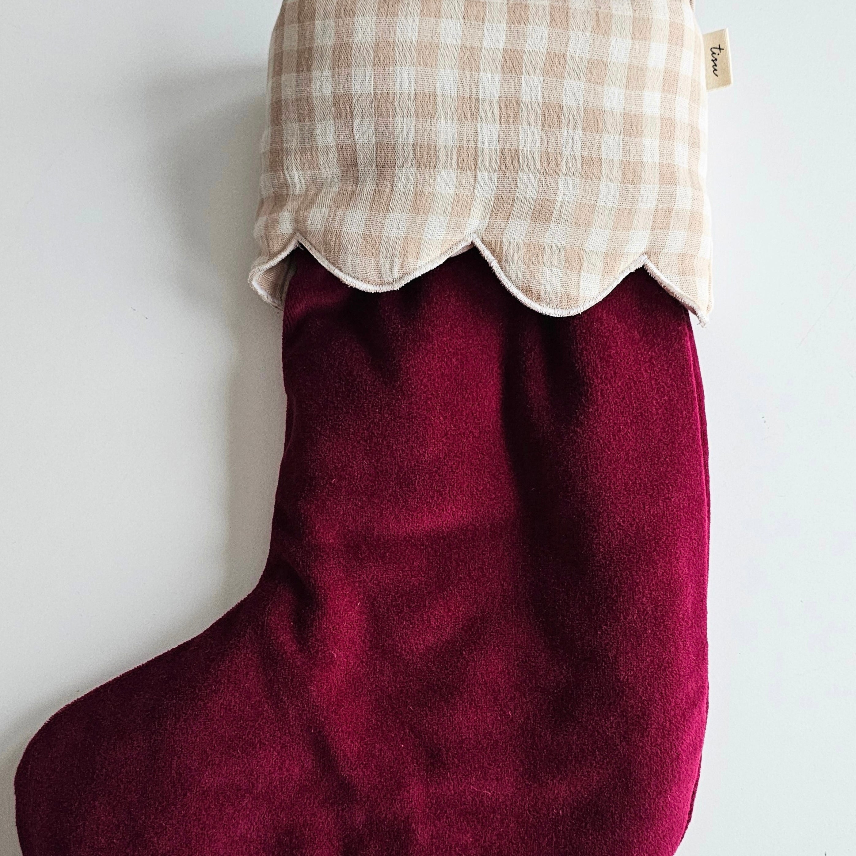 TISU Christmas stocking, Gingham collection
