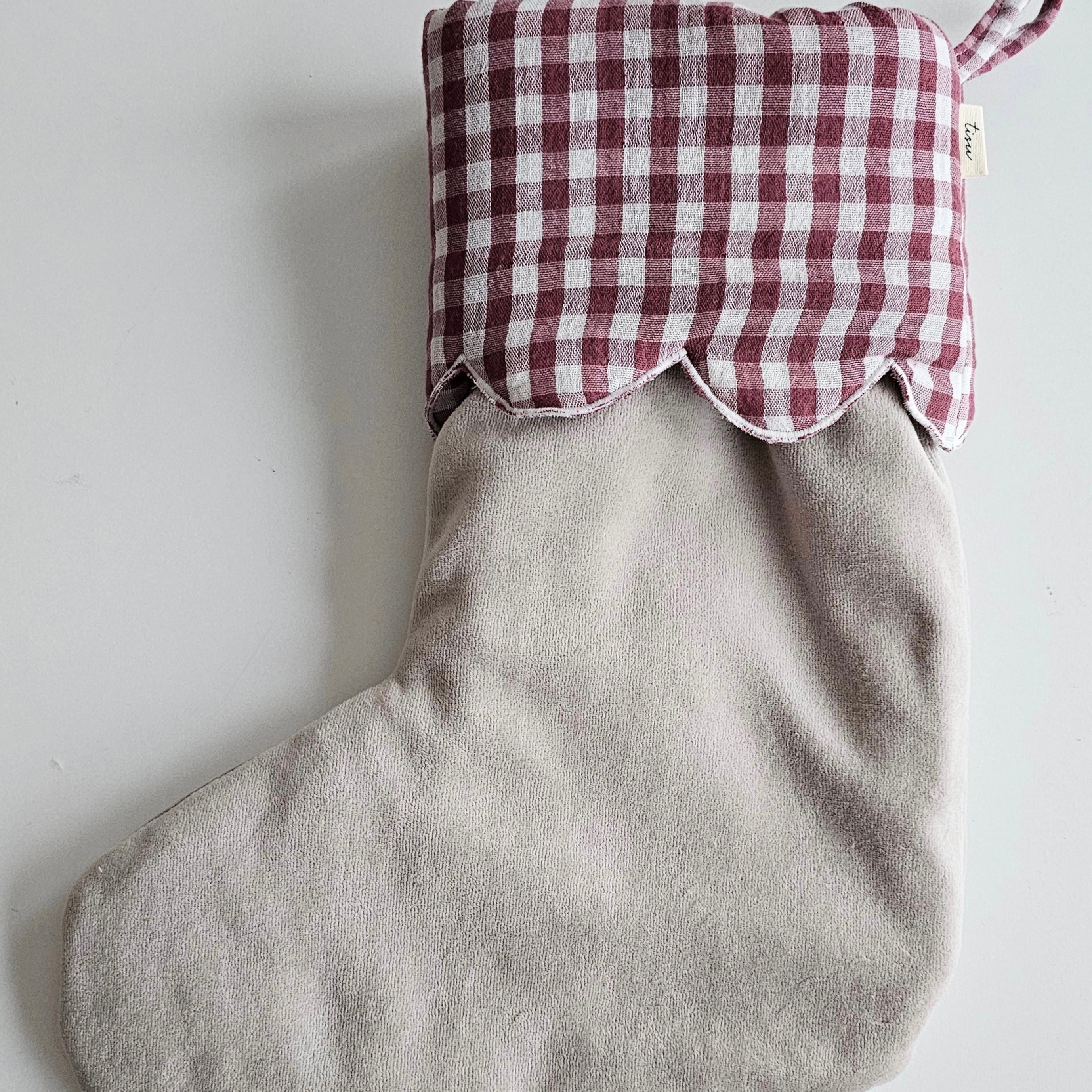 TISU Christmas stocking, Gingham collection