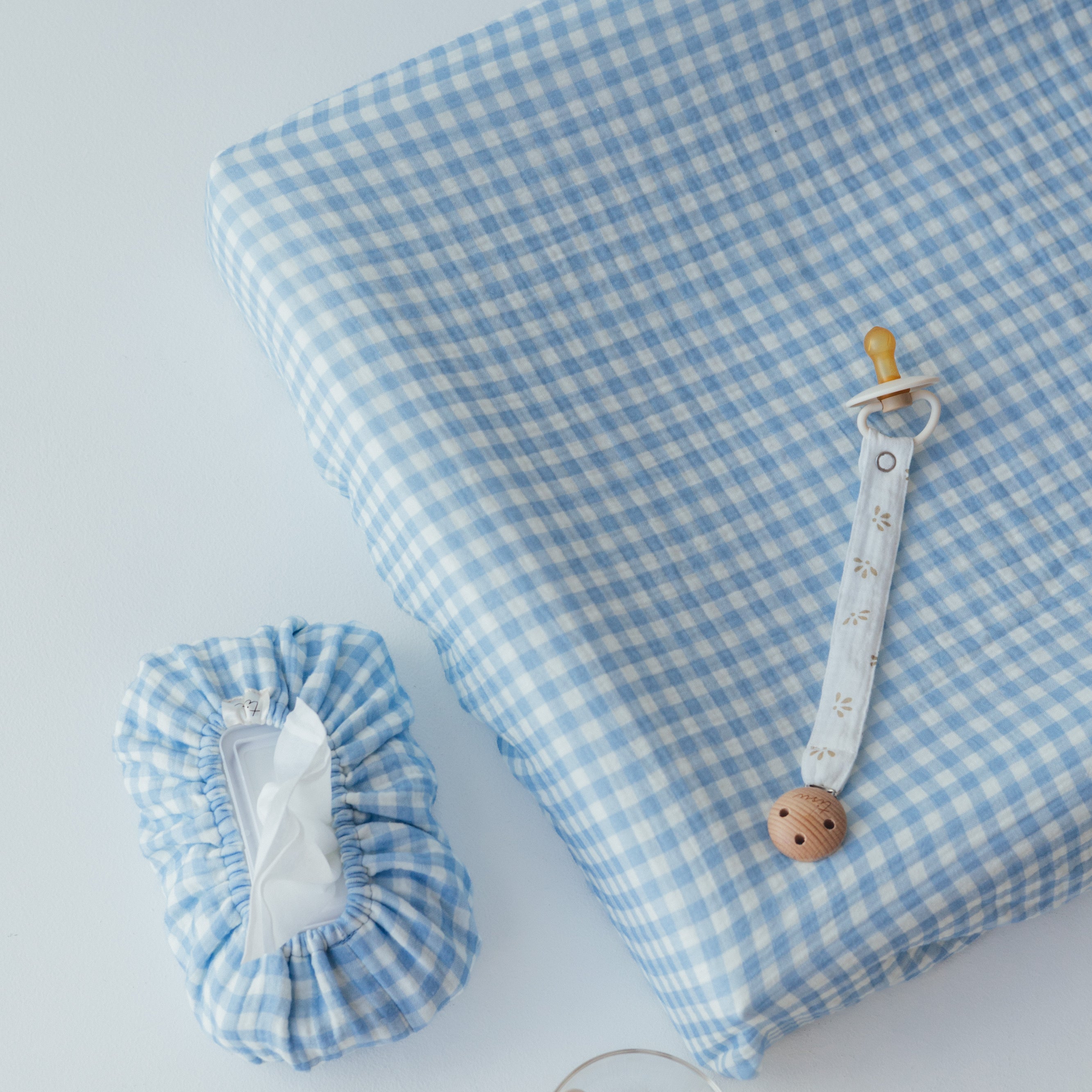 TISU baby wipes cover, Gingham Collection
