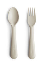 Lade das Bild in den Galerie-Viewer, Mushie fork and spoon set, Ivory
