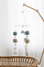 Load image into Gallery viewer, Pom-pom crib mobile, Cloud - TISU Baby

