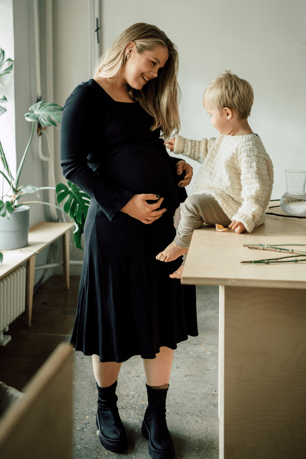TISU maternity & nursing dress, Black TISU Baby TISU maternity & nursing dress, Black TISU Baby