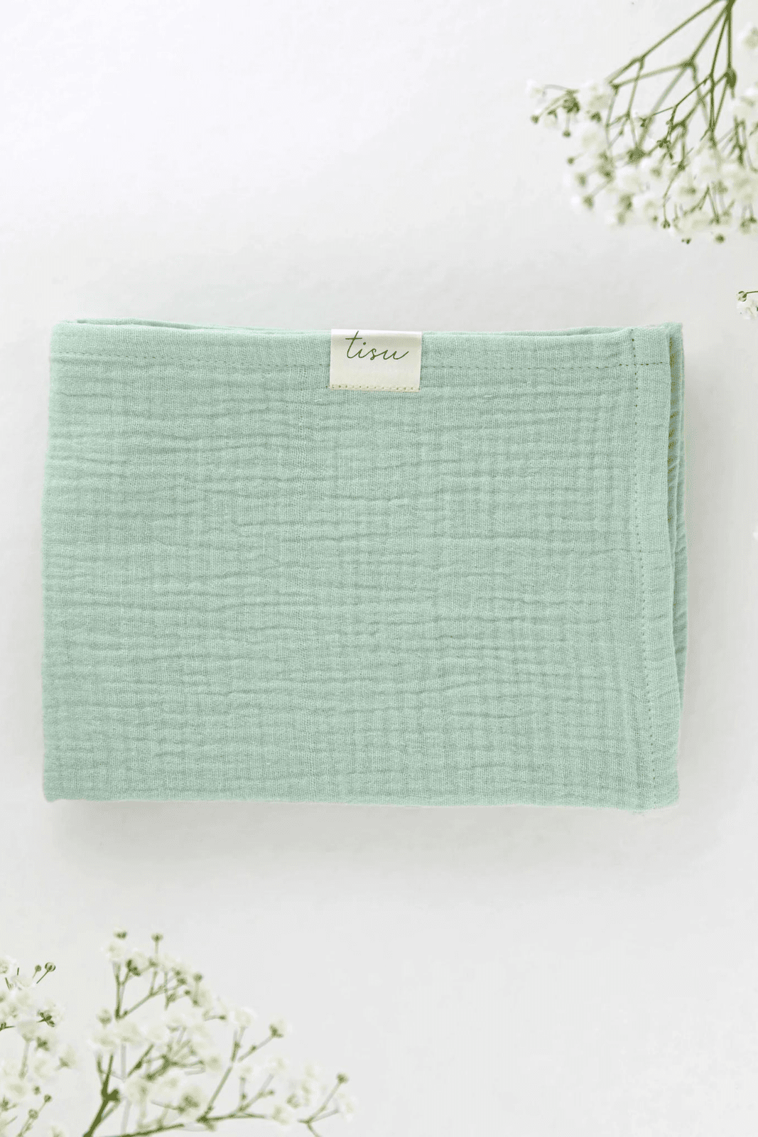 TISU muslin set, Pistachio + Baby Blue