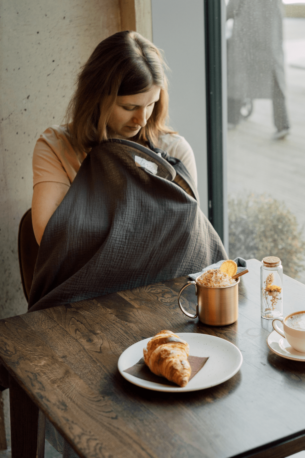 TISU nursing cover, Dusty Brown - TISU Baby