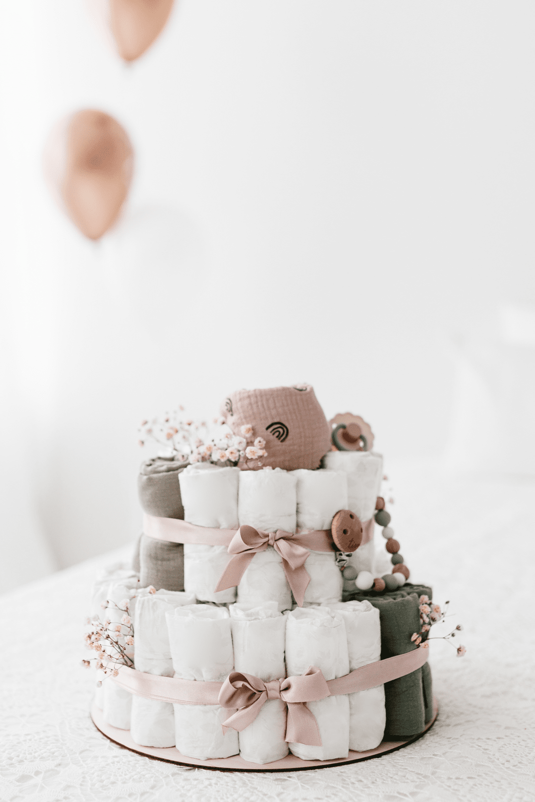 TISU diaper cake, Dusty Pink - TISU Baby