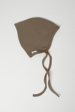 Load image into Gallery viewer, TISU ribbed baby pixie bonnet, Taupe - TISU Baby
