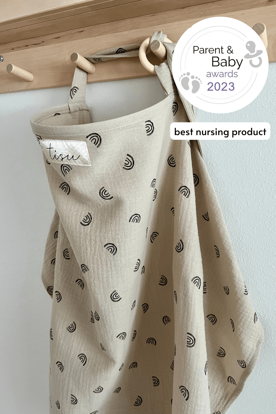 TISU nursing cover Beige Rainbow TISU Baby