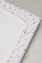 Load image into Gallery viewer, TISU diaper changing pad cover, Cream Daisy - TISU Baby
