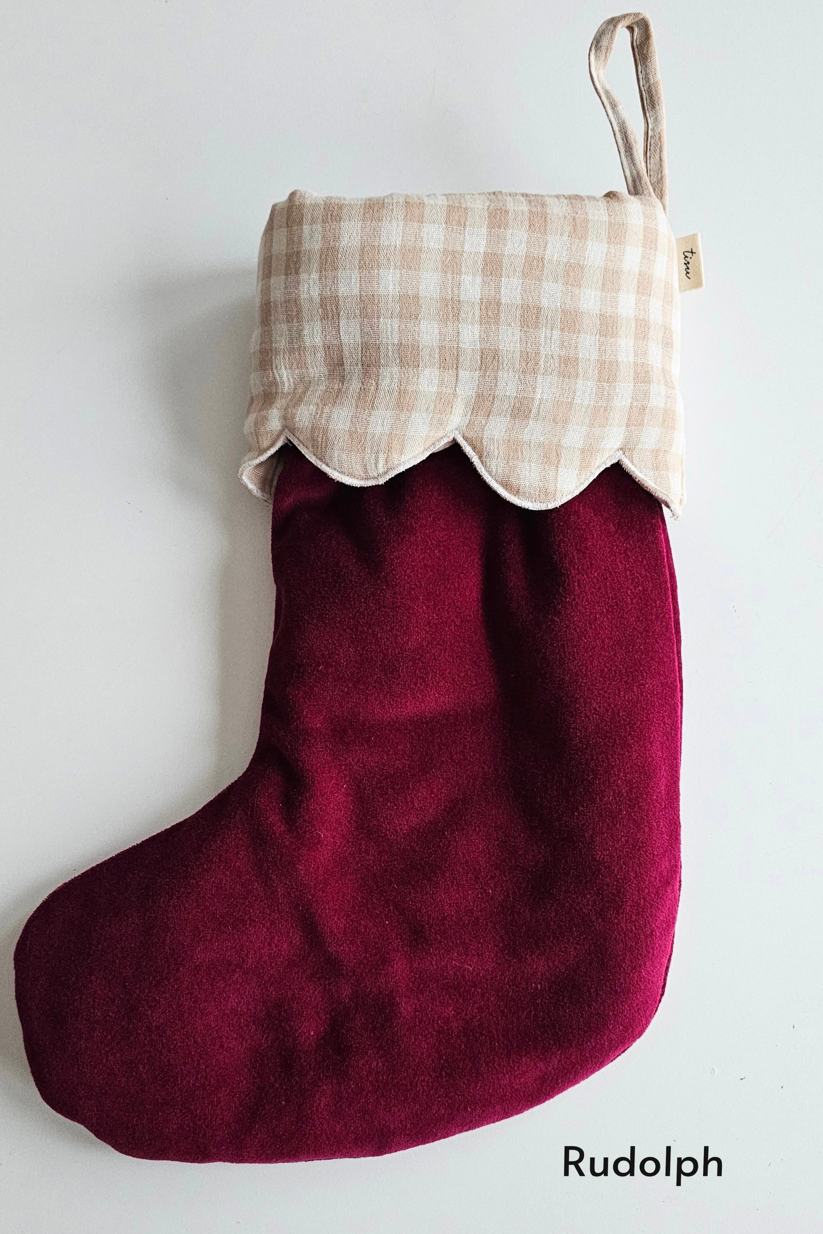 TISU Christmas stocking, Gingham collection