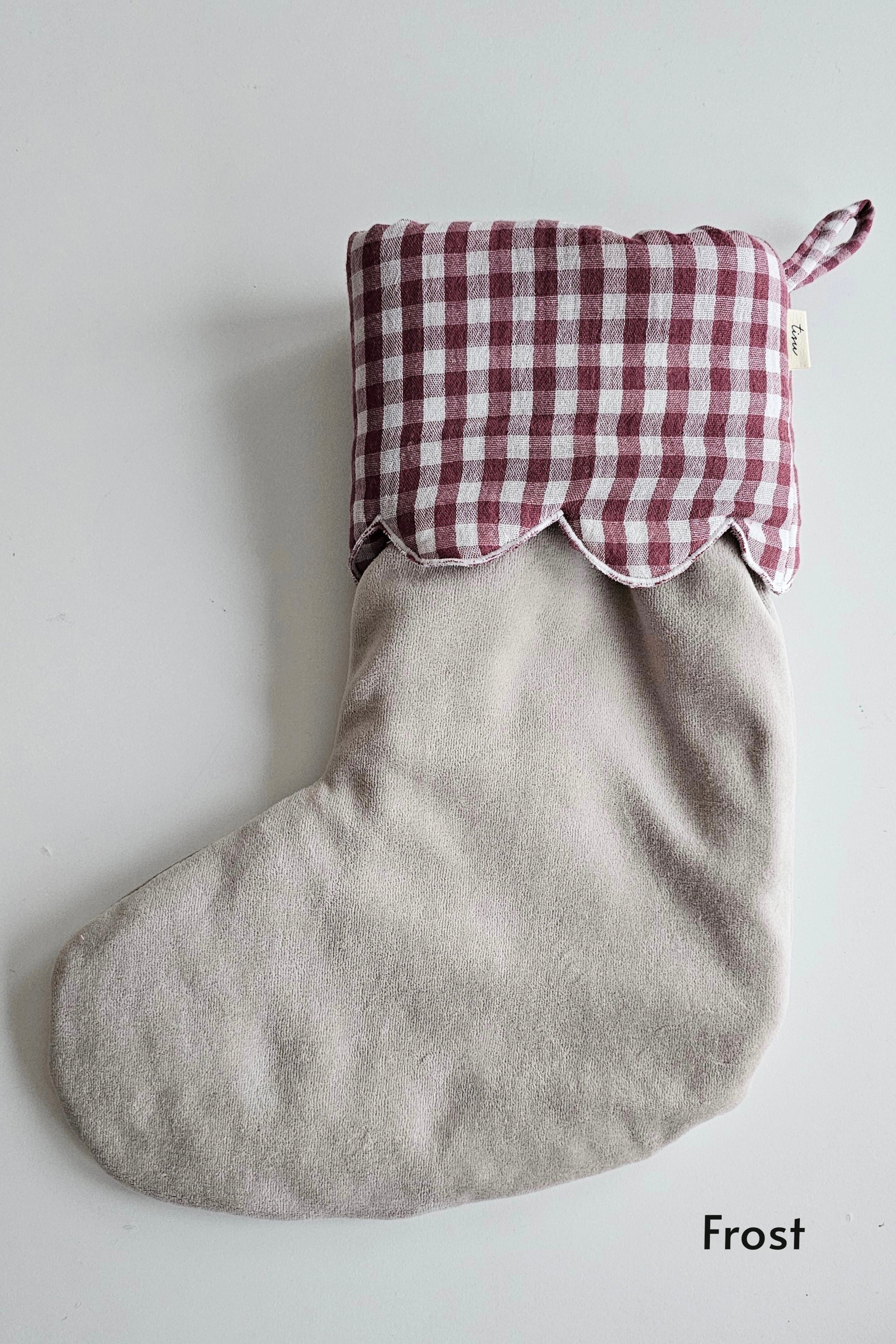 TISU Christmas stocking, Gingham collection