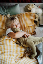 Lade das Bild in den Galerie-Viewer, TISU children&#39;s duvet cover &amp; pillowcase, Mustard Gingham
