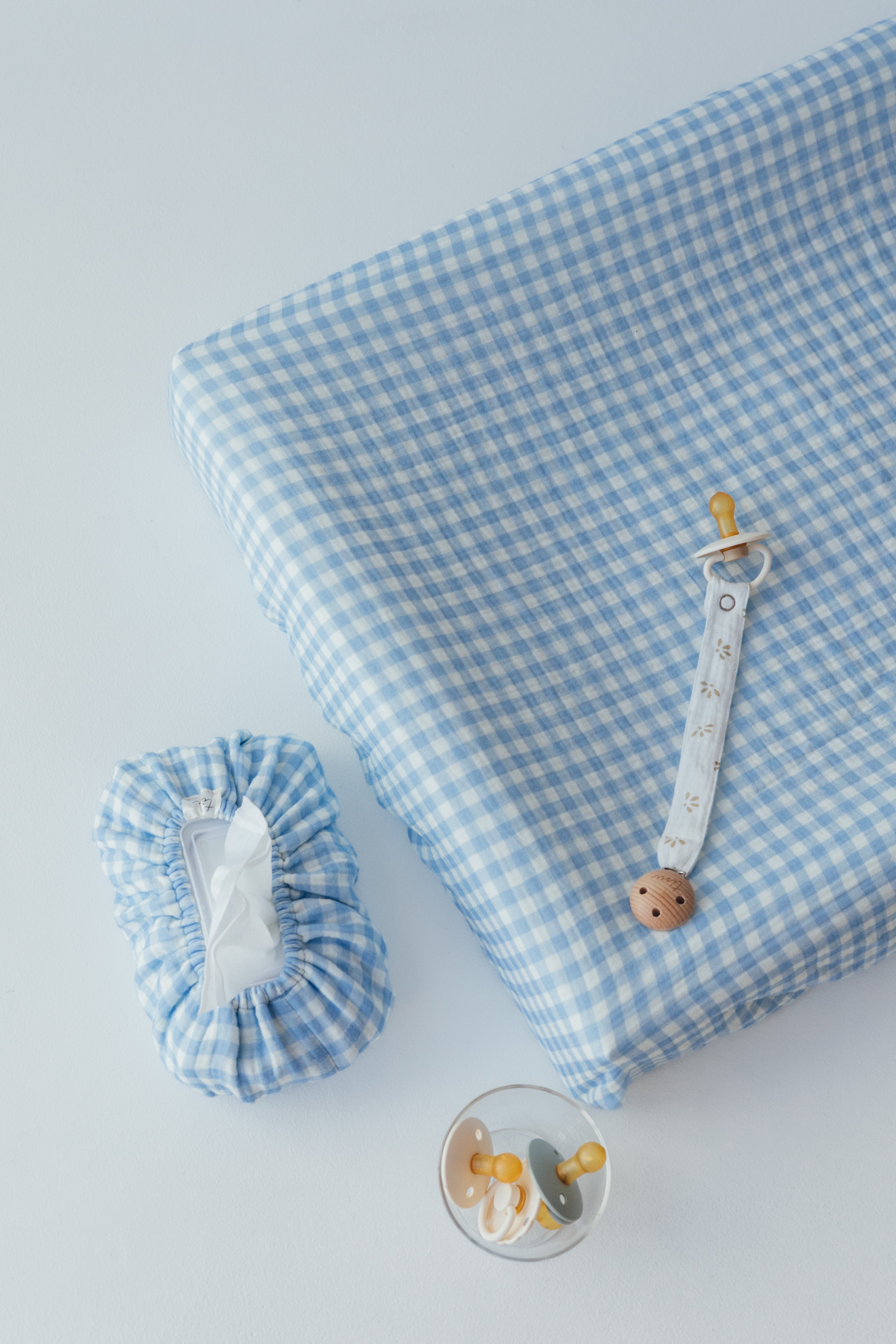TISU baby wipes cover, Gingham Collection