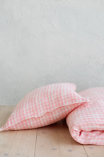 Load image into Gallery viewer, TISU children&#39;s duvet cover &amp; pillowcase, Pink Gingham
